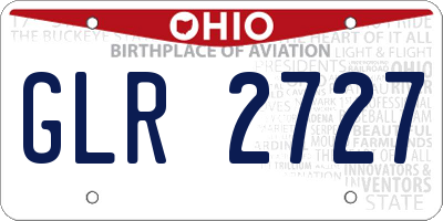 OH license plate GLR2727
