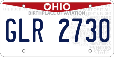 OH license plate GLR2730