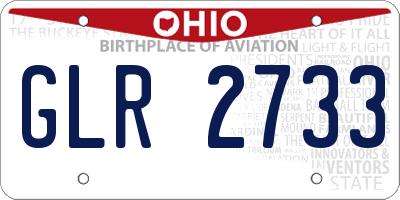 OH license plate GLR2733