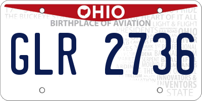 OH license plate GLR2736