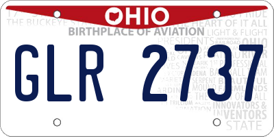 OH license plate GLR2737
