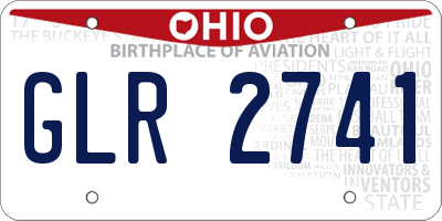 OH license plate GLR2741