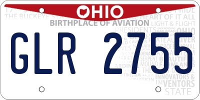 OH license plate GLR2755