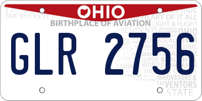 OH license plate GLR2756