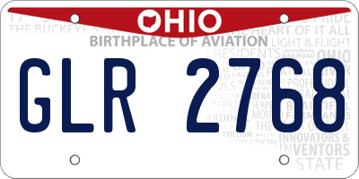 OH license plate GLR2768