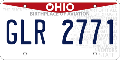 OH license plate GLR2771