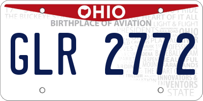OH license plate GLR2772