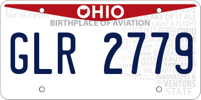 OH license plate GLR2779