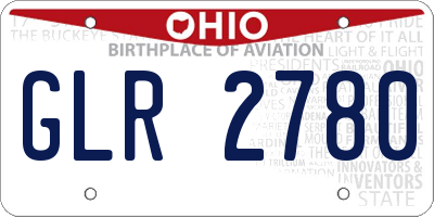 OH license plate GLR2780
