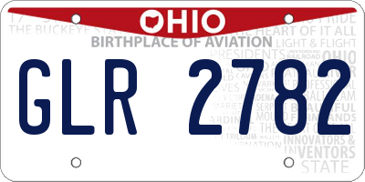 OH license plate GLR2782