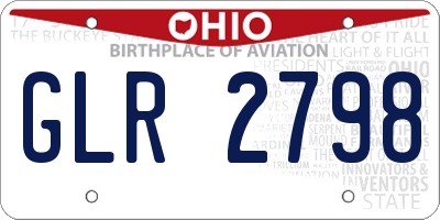 OH license plate GLR2798