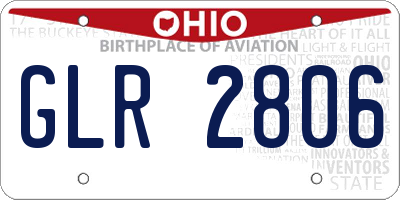 OH license plate GLR2806