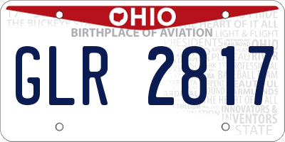 OH license plate GLR2817