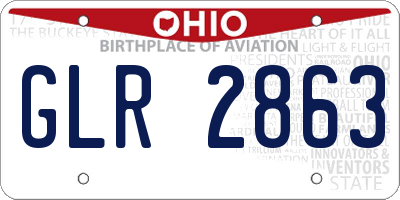 OH license plate GLR2863