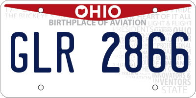 OH license plate GLR2866