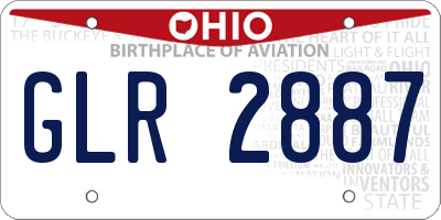 OH license plate GLR2887
