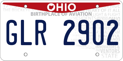 OH license plate GLR2902
