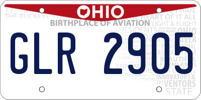 OH license plate GLR2905
