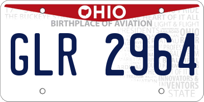 OH license plate GLR2964