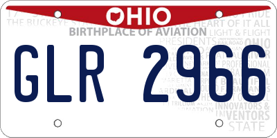 OH license plate GLR2966