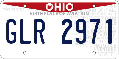 OH license plate GLR2971