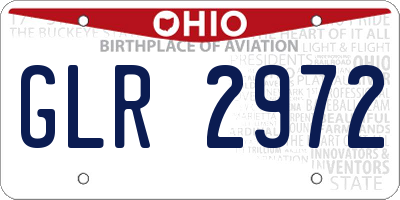 OH license plate GLR2972