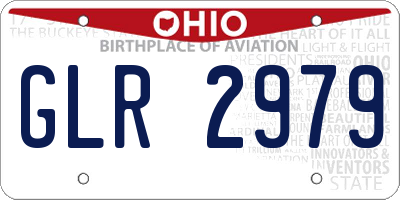 OH license plate GLR2979