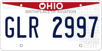 OH license plate GLR2997