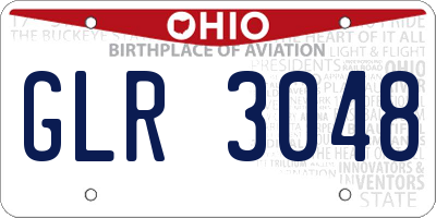 OH license plate GLR3048