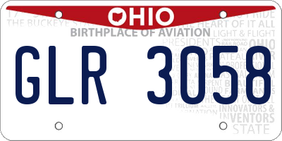 OH license plate GLR3058
