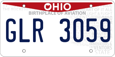 OH license plate GLR3059