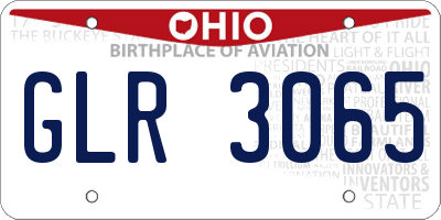 OH license plate GLR3065