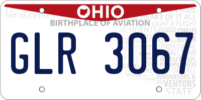 OH license plate GLR3067