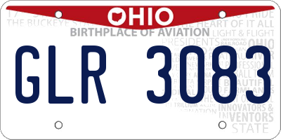 OH license plate GLR3083