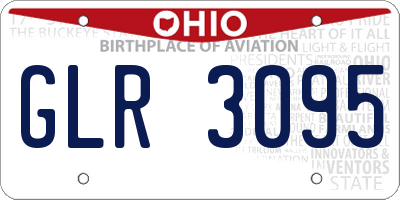 OH license plate GLR3095