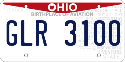 OH license plate GLR3100