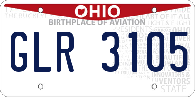 OH license plate GLR3105