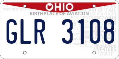 OH license plate GLR3108