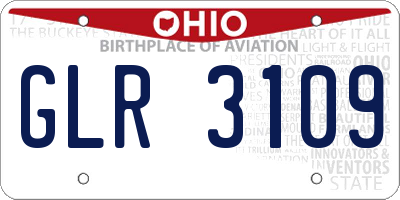 OH license plate GLR3109