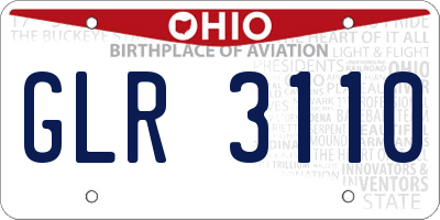 OH license plate GLR3110
