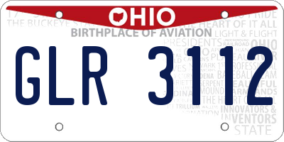 OH license plate GLR3112