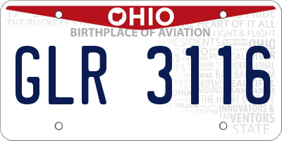 OH license plate GLR3116
