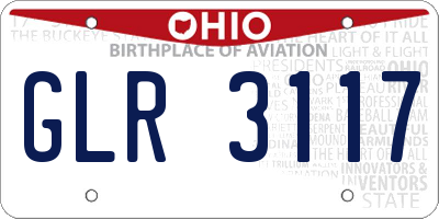 OH license plate GLR3117
