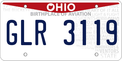 OH license plate GLR3119