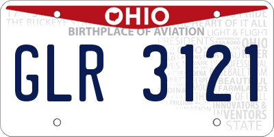 OH license plate GLR3121