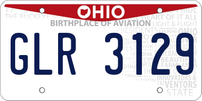 OH license plate GLR3129
