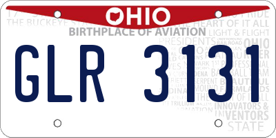 OH license plate GLR3131