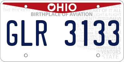 OH license plate GLR3133