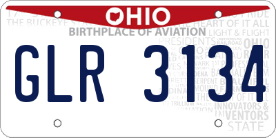 OH license plate GLR3134