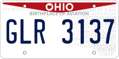 OH license plate GLR3137